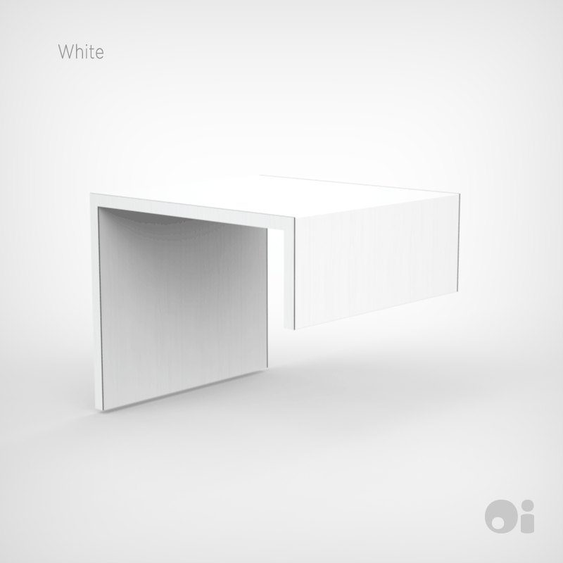 Cellular™ Arm Nesting Table in White Sculpted Finish