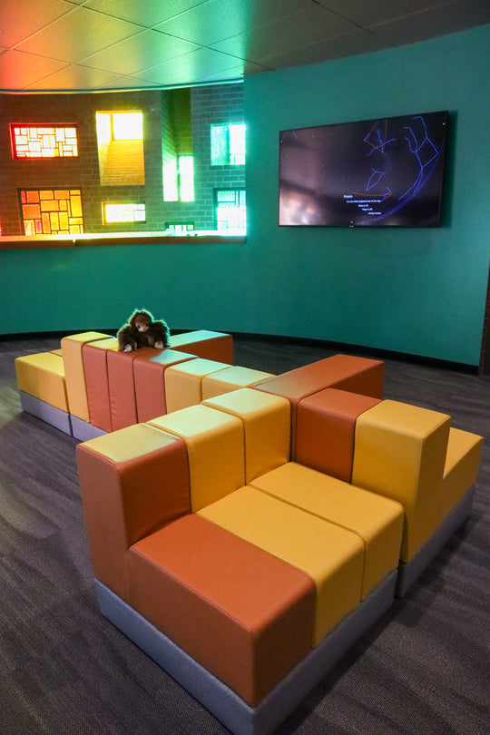 Cellular Modular Seating 6scape install in U of A Flandrau Science Centre in Tucson Arizona