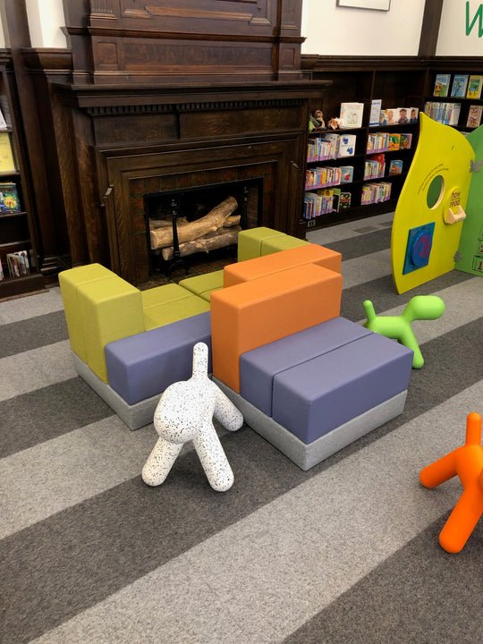 Cellular Soft Seating 3scape Installed in St. Johns Public Library in Winnipeg Manitoba Canada