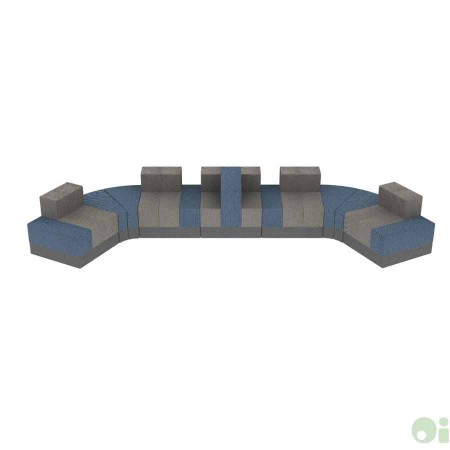 7Scape Lobby Sectional in Tidal & Forge