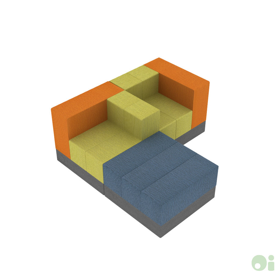 3Scape Sectional in Myth, Sprout & Oriole
