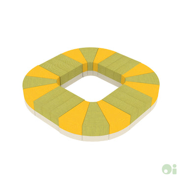 6Scape Sharing Circle Bench Layout in Sundance and Sprout