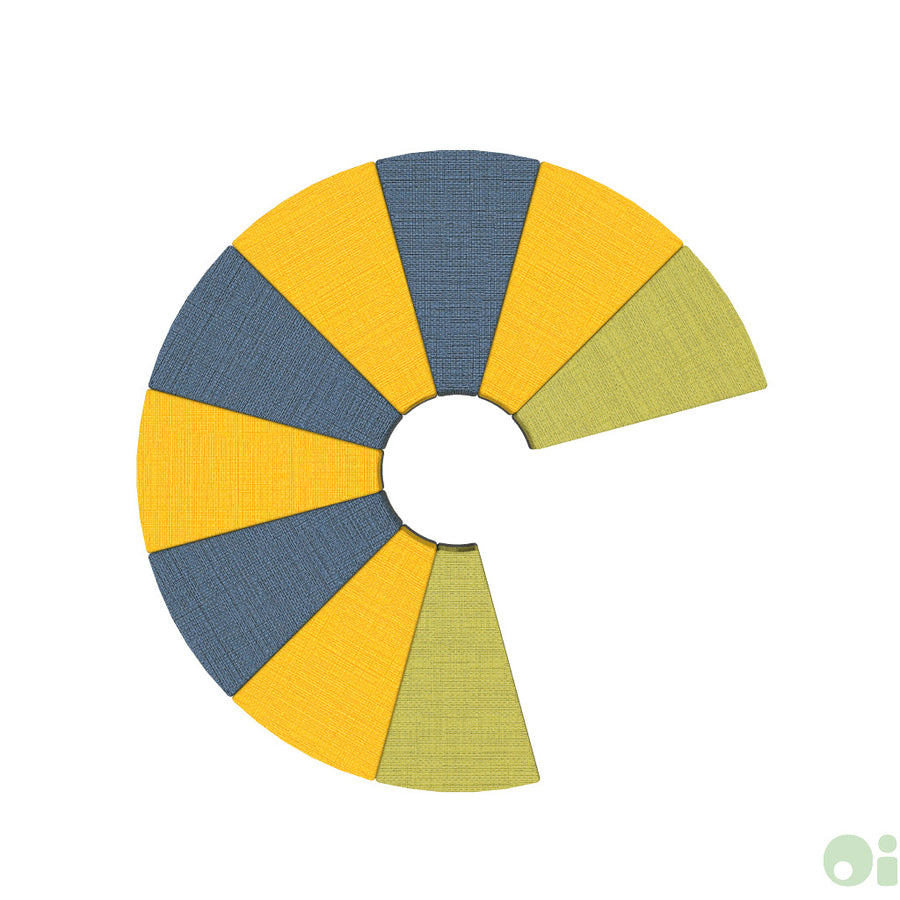 3Scape Circle Bench Layout in Sundance Sprout and Tidal