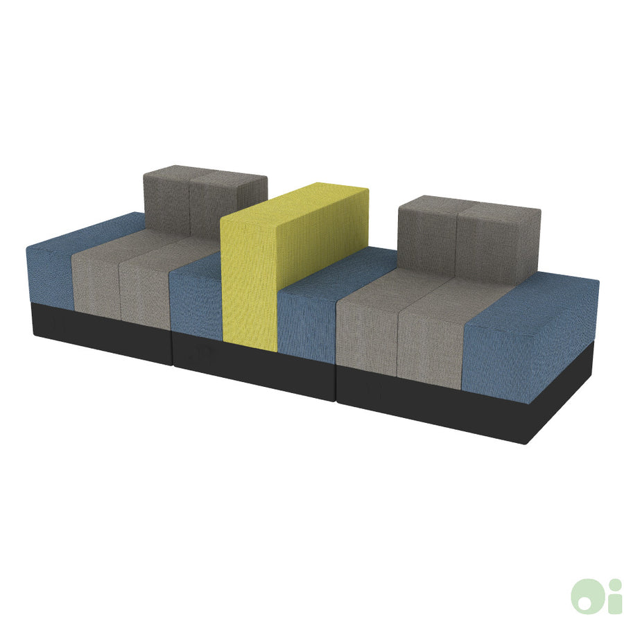 3Scape Sofa / Bench in Tidal & Sprout & Forge