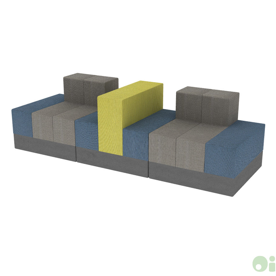 3Scape Sofa / Bench in Tidal & Sprout & Forge