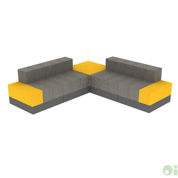 5Scape Sectional in Sundance & Forge