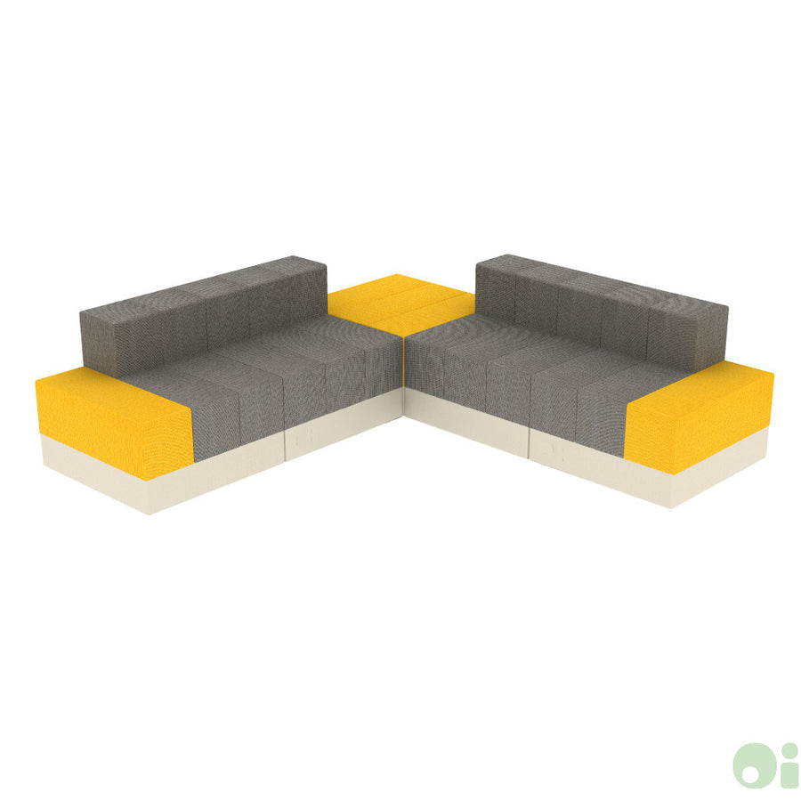 5Scape Sectional in Sundance & Forge