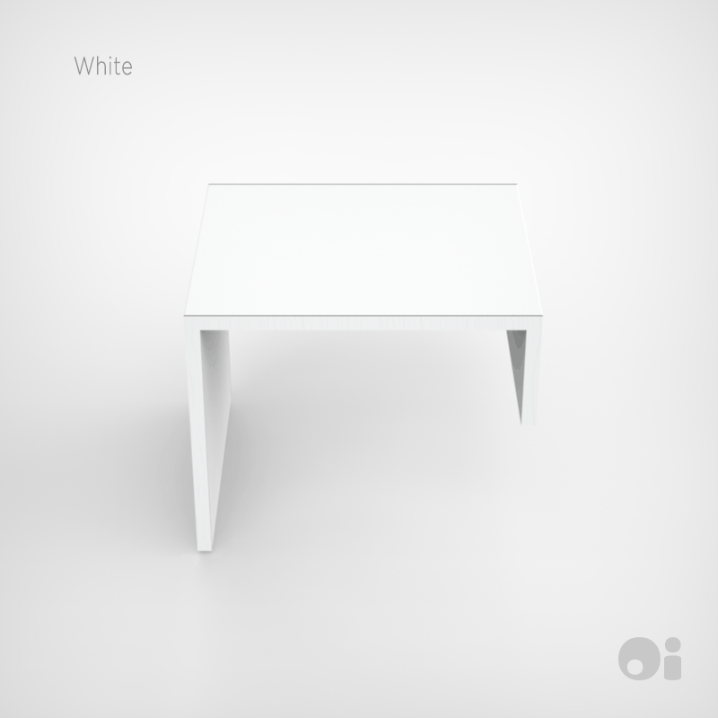 Cellular™ Arm Nesting Table in White Sculpted Finish